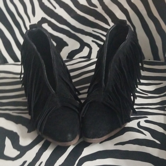 Fringe booties